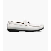 Stacy Adams Colton Moc Toe Bit Slip On Shoes White 25760-100 image 2
