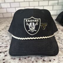 Vintage Los Angeles Raiders Rope Hat Cap Snap Back Black New Era Pro Des... - $156.38
