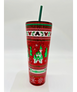 Disney Parks Starbucks Mickey Castle Red Holiday Tumbler WDW Walt World ... - $853.36 MXN