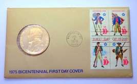 1975 Paul Revere Commemorative Bicentennial 1st Day Cover Coin Medal &amp; S... - $6.50