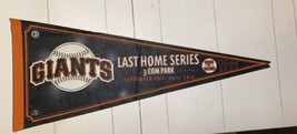 MLB San Francisco Giants Vs Dodgers Last Home Series 3 COM Park Pennant VTG 1999 - £19.52 GBP