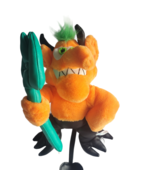 Toy Network Plush Stuffed Devil Halloween Orange Black Pitchfork 13&quot; Vin... - $20.25 CAD