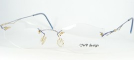 Owp Design 1625 905 Blue /GOLD /OTHER Eyeglasses Glasses Rimless 50-19-135mm - £51.20 GBP