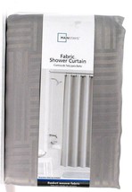 1 Count Mainstays Basket Weave Fabric Shower Curtain Henderson Gray 70&quot; ... - £16.81 GBP