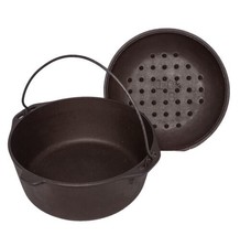 Vintage Lodge #8 Cast Iron Dutch Oven With Lid Clean Seasoned Unmarked Pre 1987 - £51.90 GBP