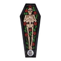 Skeleton with Roses Coffin Cone &amp; Incense Burner - £26.05 GBP