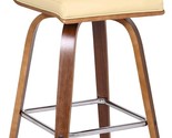Armen Living Vienna Bar Height Bar Stool Kitchen and Dining, 30&quot; Cream/W... - $295.99