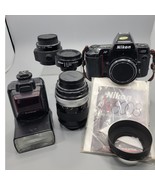 Nikon N8008 35mm Camera SLR Body, Cap, Lens, Hood, Flashes, Extensions +... - $4,584.11 MXN