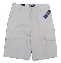 NWT Chaps Cargo Shorts Men&#39;s Size Waist 30&quot; Inseam 11&quot; Beige 100% Cotton... - £21.76 GBP