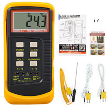 Digital Thermocouple Thermometer Dual Channel 2*K-Type Temperature Meter - $39.99
