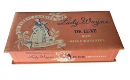 Antique Fort Wayne Chocolates Box Lady Wayne De Luxe Milk Indiana Vintage - $19.00