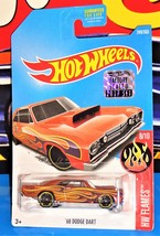 Hot Wheels 2017 Factory Set HW Flames #249 &#39;68 Dodge Dart Mtflk Orange w/ PR5s - £3.09 GBP