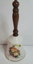 Gorham Fine China Norman Rockwell Hand Bell 1977  "Fondly Do We Remember" image 2