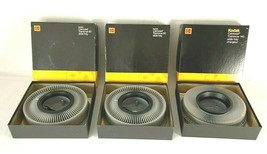 Lot of 3 Kodak Carousel Transvue 140 80 Slide Trays Original Boxes &amp; Ins... - £39.49 GBP