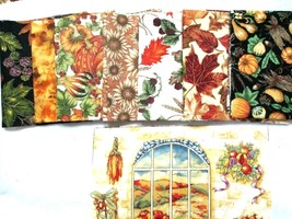 Fabric Red Rooster &quot;Fall is in the Air&quot; Quilter&#39;s Autumn Fat Qtrs 8 Pcs $7.95 - £6.22 GBP