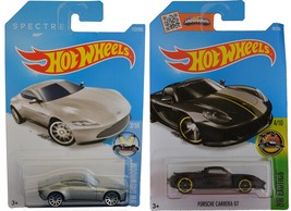 Hot Wheels 2016 Aston Martin DB10 (James Bond Spectre) &amp; Porsche Carrera GT 2-Ca - £21.49 GBP