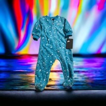 Nike Newborn 9 Months Gradient Long Sleeve Footie Pajamas Zip Chlorine Blue NWT  - £13.52 GBP
