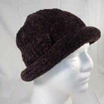 August Hat Company Women&#39;s Chenille Cap One Size Brown Roll-up Beret &quot;Beanie&quot; - £15.92 GBP