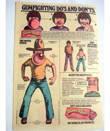 1980 Hubba Bubba Gum Color Ad William Wrigley Co. Gumfighting Do&#39;s and D... - €6,93 EUR