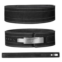 Weightlifting Powerlifting Heavy Duty Lever Buckle Leather Belt Extreme Strength - £39.16 GBP