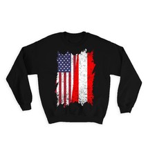 United States Austria : Gift Sweatshirt American Austrian Country Flag Expat Mix - £23.21 GBP