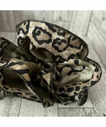 Vintage 80s 90s Big Silky Look Hair Bow Barrette Clip Ribbon Leopard Pri... - $219.74 MXN