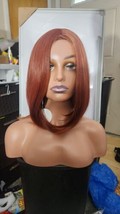 BESTUNG Red Bob Wigs for Women Short Straight Red Wig Side Part Syntheti... - £12.36 GBP