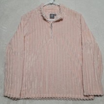 Daisy Fuentes Women’s Top Sz XL Faux Fur 1/4 Zip Pink Soft  - £16.31 GBP