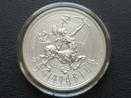 Sagittarius - ZOMBIE Zodiac Series 1 OZ 999 Silver Round in Capsule Skul... - £47.80 GBP