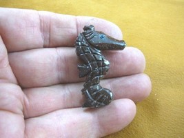 Y-SEAH-NB-11 little baby SEA HORSE brown seahorse dragon carving stone SOAPSTONE - £6.86 GBP