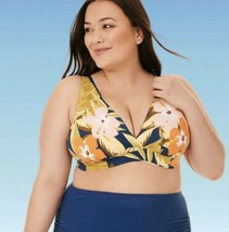Beach Betty By Miracle Brands Slimming Control Lace-Up Back Bikini Top, 2X - $21.78