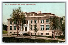 McClelland Public Library Building Pueblo Colorado CO 1912 DB Postcard W2 - £2.92 GBP