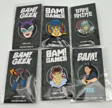 Lot of (6) Bam! Box Pins- Gamer/Anime/Geek Mix- 2 Limited to 99!! - £36.14 GBP