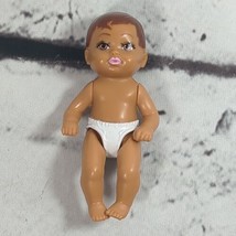 Mattel Barbie Tiny Baby Girl Newborn Doll In Diaper Brunette  - £7.79 GBP