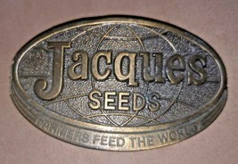 Jacques Seeds, Farmers Feed World Brass Belt Buckle, Lewis Corp Limited ... - £21.93 GBP