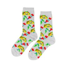 Yellow Owl Workshop Womens Taco Crew Socks, One Size, Grey - $14.74