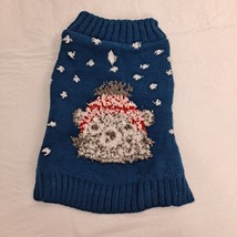 Dog Sweater Polar Bear Blue White Snow Pattern Extra Small - $11.88