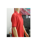  Red Cotton Polo Shirt for Men   Short Sleeve Shirt with Collar - $332.43 MXN+