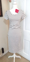 Isabel Maternity Dress by Ingrid &amp; Isabel &quot;White with Black Stripes&quot; (S/... - $14.48