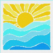 Pepita Needlepoint kit: Sunrise Art, 9&quot; x 9&quot; - £58.28 GBP+