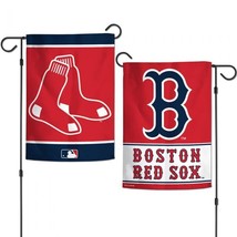 BOSTON RED SOX 2 SIDED 12&quot;X18&quot; GARDEN FLAG NEW &amp; OFFICIALLY LICENSED - $13.08