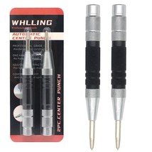 2-Piece Automatic Center Punch, 6 Inch Hardened Steel Spring Loaded Center Hole  - £25.15 GBP