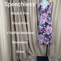 Speechless Black And Pink Floral Dress Size 3 - £9.50 GBP