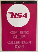 1979 BSA Motorcycle Owners Club Color Wall Calendar Vintage - $15.15