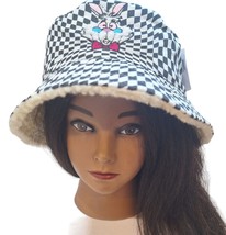 Disney Parks Alice In Wonderland White Rabbit Checkered Bucket Hat New - £15.59 GBP
