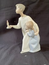 NAO Da Lladro 4874 Bambini IN Camicie Notte e W/Candela Statuina di Porcellana - £53.06 GBP