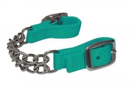 Western Saddle Horse TEAL Nylon Double Curb Chain Strap attaches to the Bit - $8.71