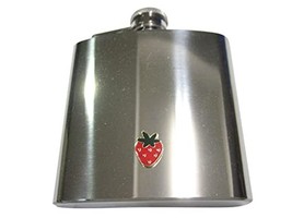 Colorful Strawberry Fruit 6 Oz. Stainless Steel Flask - £39.90 GBP