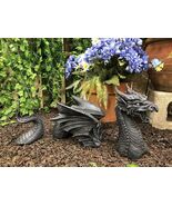 Swimming Castle Moat Dragon Lawn Garden Centerpiece Statue 3 Piece 21&quot;L ... - €81,50 EUR