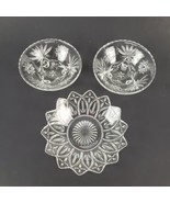 Vintage 3 lot (2) Anchor Hocking Glass Star (1) Federal Glass Clear Glas... - $27.61
